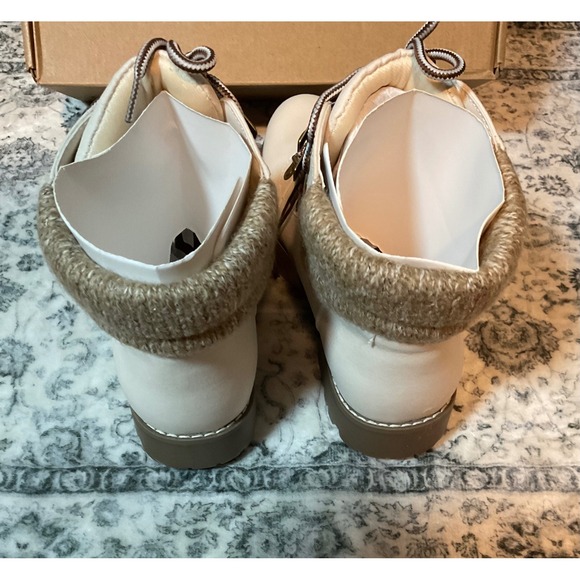 Cliffs by White Mountain Womens Pathfield Wide Lace Up Fur Lined Boots Size 7.5 - Picture 4 of 9